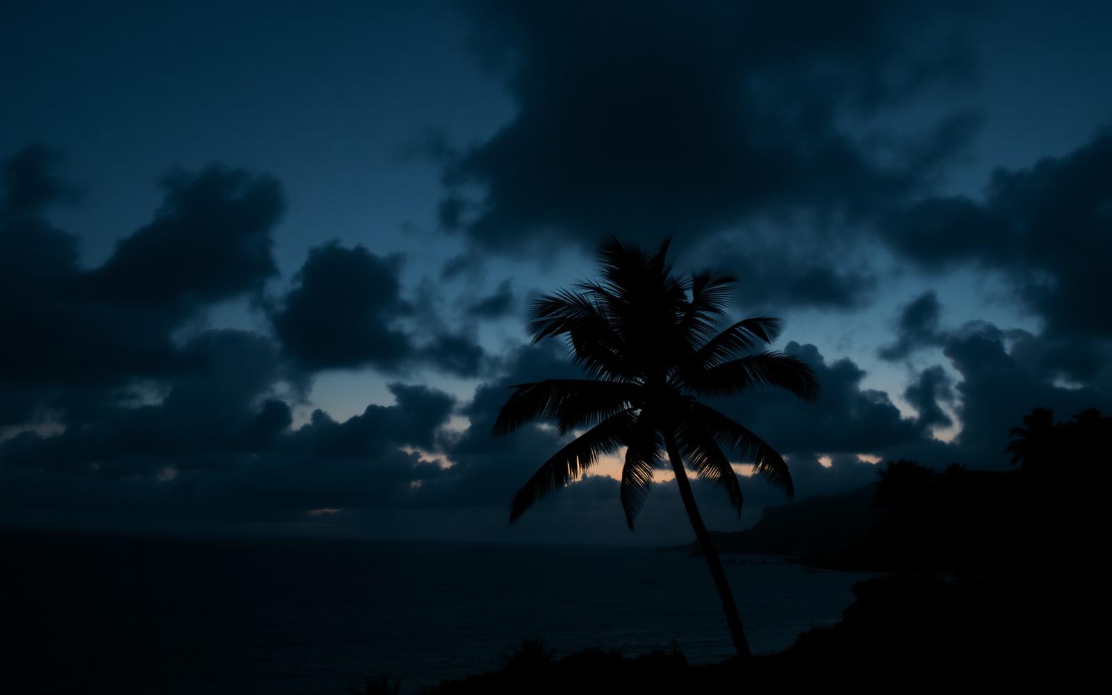 Oahu coastline at dusk